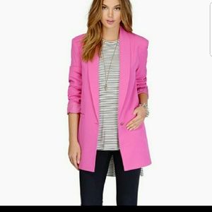Pink oversized boyfriend blazer jacket